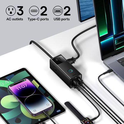 Produžni kabel Baseus PowerCombo US, 3 x utičnica, crni PSLA020101