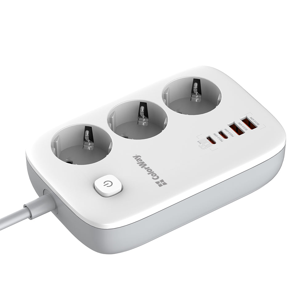 Produžni kabel ColorWay, 3 x Schuko, Bijeli