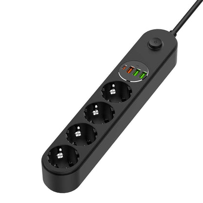 Produžni kabel ColorWay, 4 x Schuko, Crni