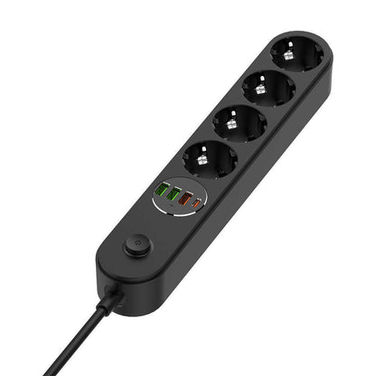 Produžni kabel ColorWay, 4 x Schuko, Crni