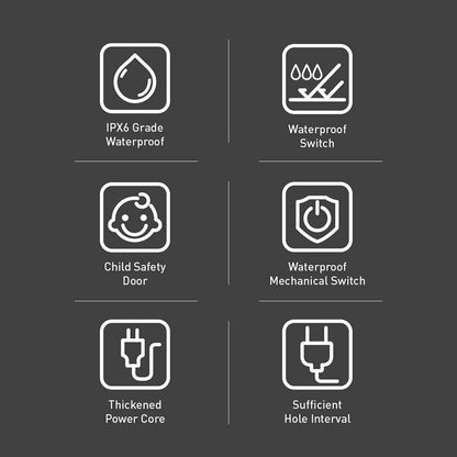 Produžni kabel ColorWay, 6 x Schuko, Bijeli