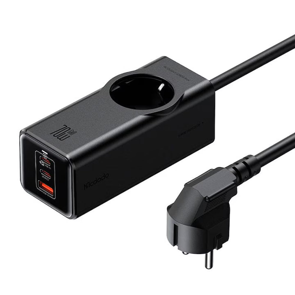 Produžni kabel McDodo CH-4620, 1 x Schuko, Crni