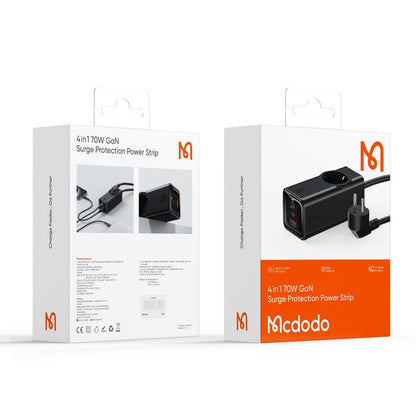 Produžni kabel McDodo CH-4620, 1 x Schuko, Crni