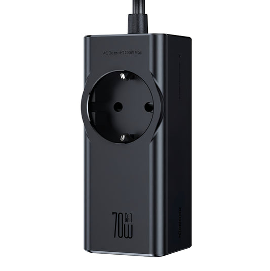 Produžni kabel McDodo CH-4620, 1 x Schuko - 1 x USB-A - 2 x USB-C, Crni