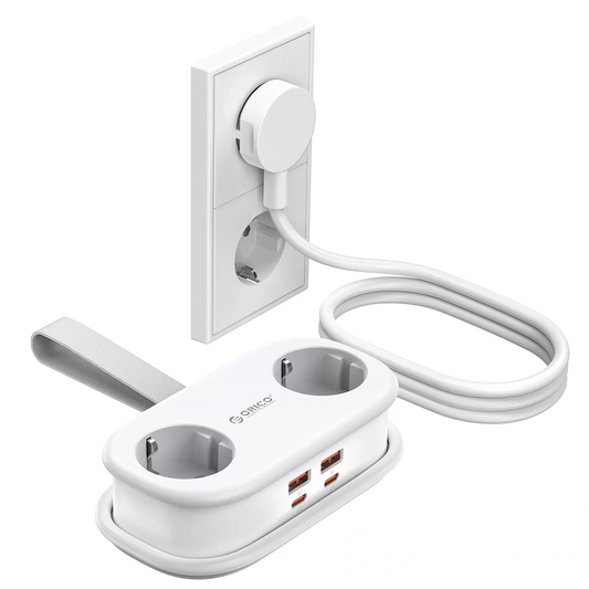 Produžni kabel Orico AP3, 2 x Schuko - 2 x USB-A - 2 x USB-C, Bijela
