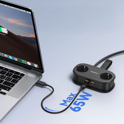 Produžni kabel Orico AP3, 2 x Schuko - 2 x USB-A - 2 x USB-C, Crni