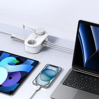 Produžni kabel Orico APP, 2 x Schuko - 2 x USB-A - 1 x USB-C, Bijela