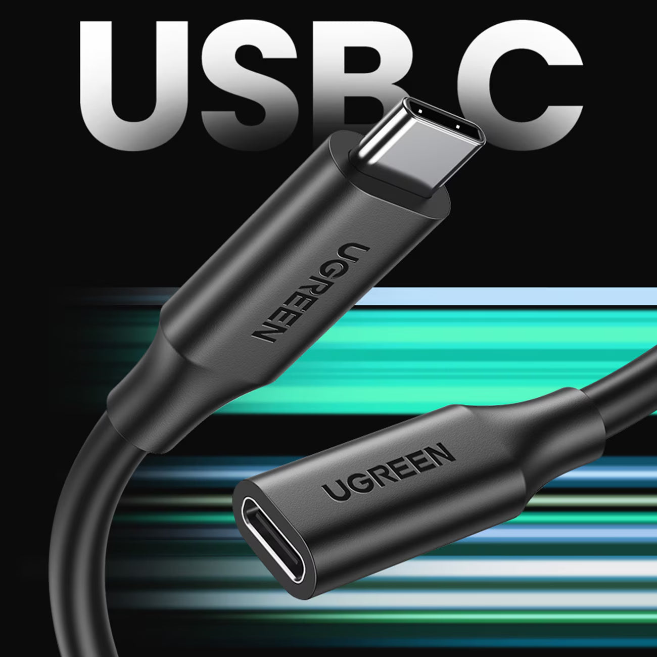 Produžni kabel USB-C UGREEN US353, 1m, Crni