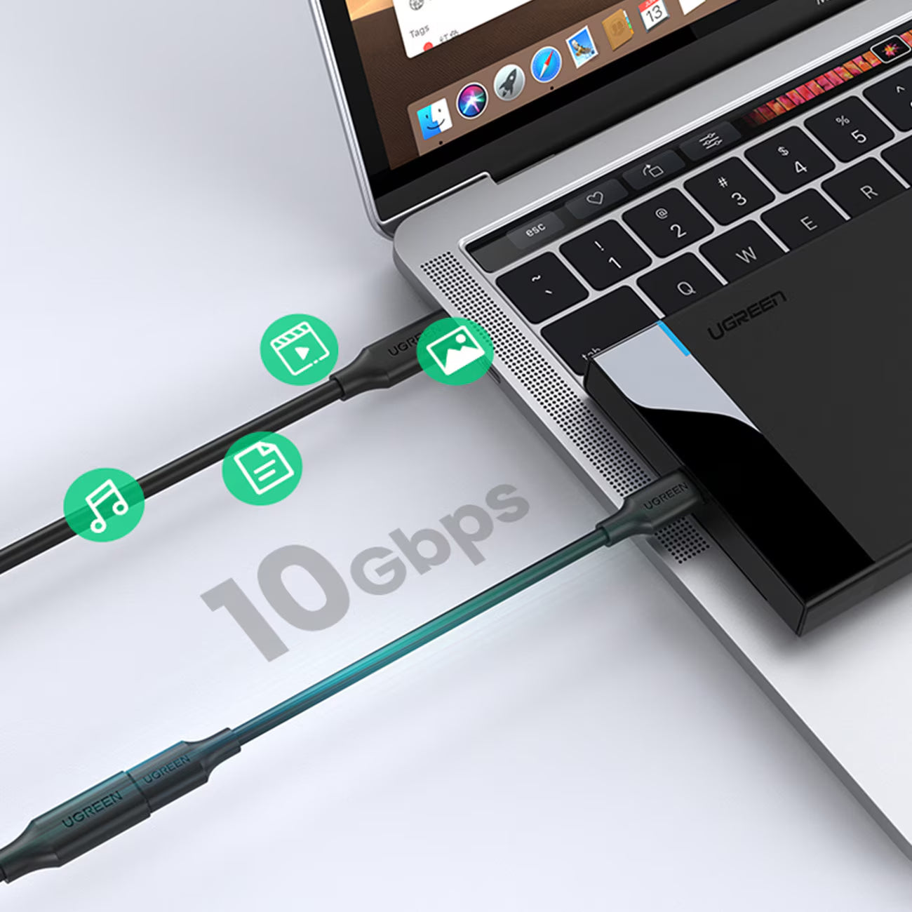 Produžni kabel USB-C UGREEN US353, 1m, Crni