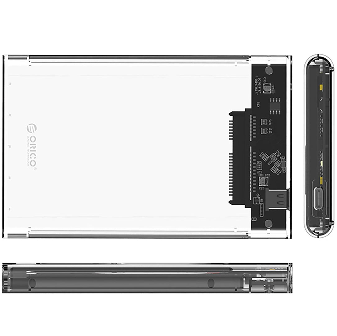 Rack Orico 2139C3 za HDD / SSD SATA 2.5 inča, USB-C, Prozirno