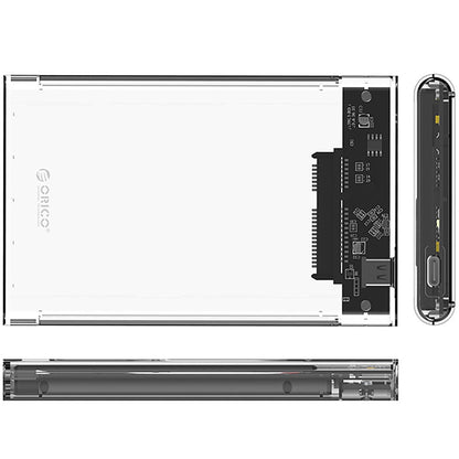 Rack Orico 2139C3 za HDD / SSD SATA 2.5 inča, USB-C, Prozirno