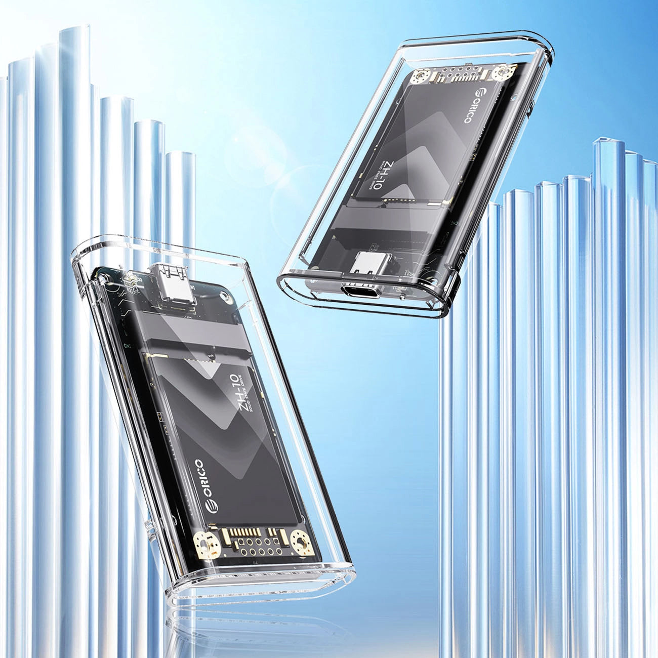 Rack Orico TC10-MS za SSD mSATA, Prozirno
