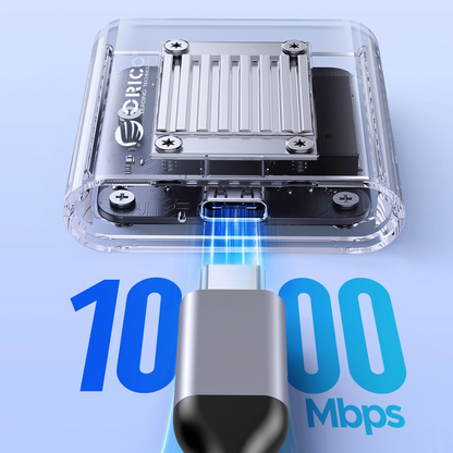 Rack Orico TC20-M2-10G za SSD M.2 NVMe 2230, Prozirno