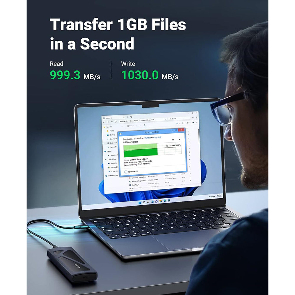 Nosiljka UGREEN CM578 za SSD M.2 NVMe, Siva