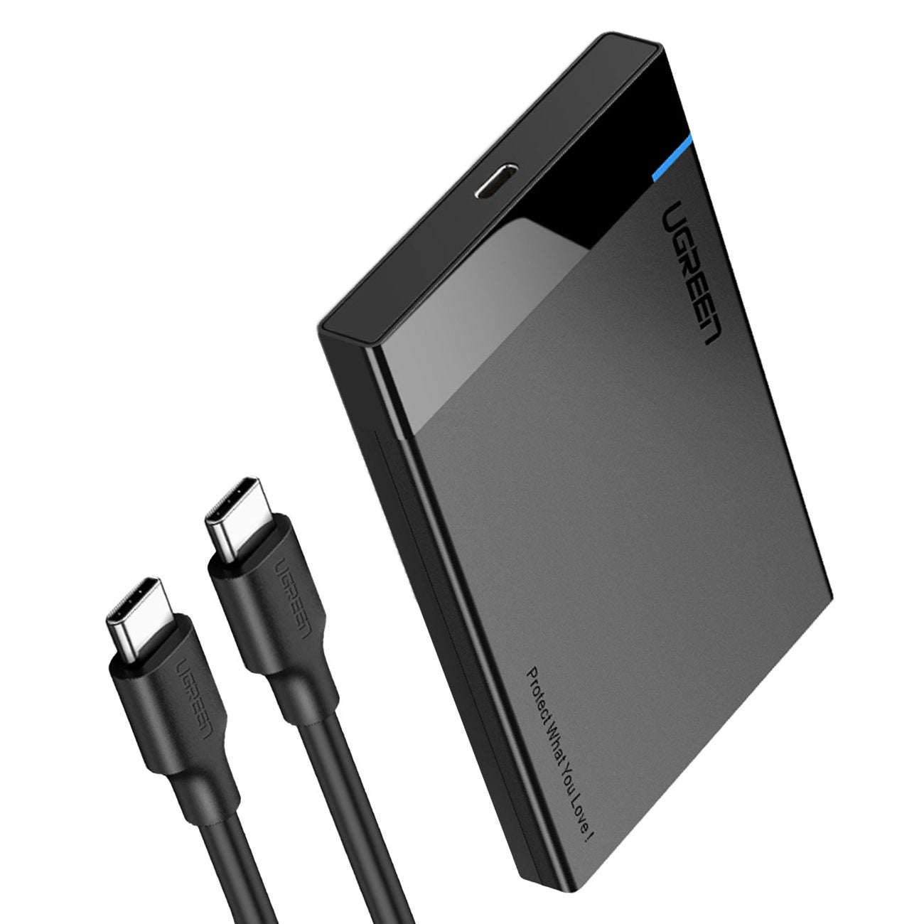 Rack UGREEN US221 za HDD / SSD SATA 2.5 inča, USB 3.0 / USB-C 3.1, Crni
