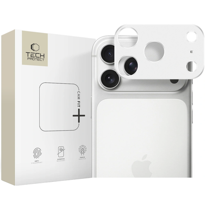 Okvir zaštite stražnje kamere Tech-Protect Camalloy Fit+ za Apple iPhone 17 Pro, Aluminij, Srebrni