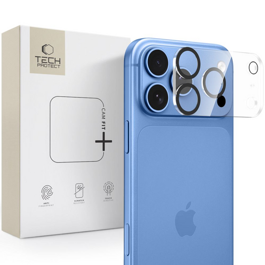 Stražnji zaštitni okvir kamere Tech-Protect Cam Fit+ za Apple iPhone 18 Pro, kaljeno staklo, prozirno