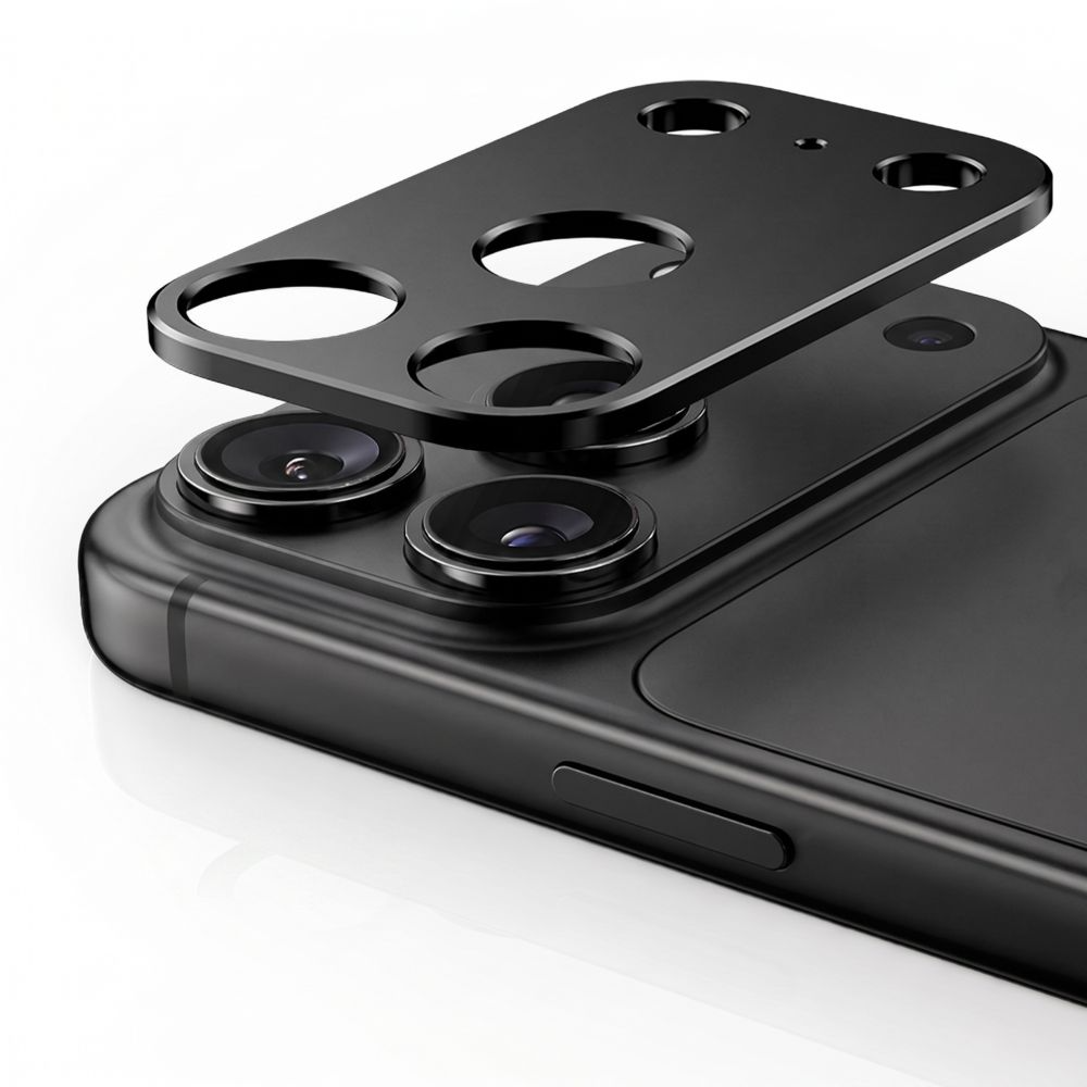 Stražnji zaštitni okvir kamere Tech-Protect Camalloy Fit+ za Apple iPhone 18 Pro, aluminij, crna