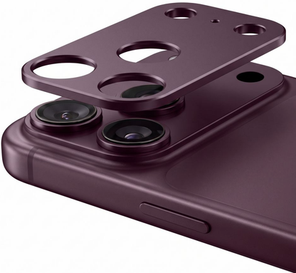 Okvir za zaštitu stražnje kamere Tech-Protect Camalloy Fit+ za Apple iPhone 18 Pro Max, aluminij, bordo boje