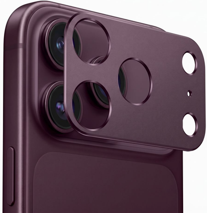 Okvir za zaštitu stražnje kamere Tech-Protect Camalloy Fit+ za Apple iPhone 18 Pro Max, aluminij, bordo boje