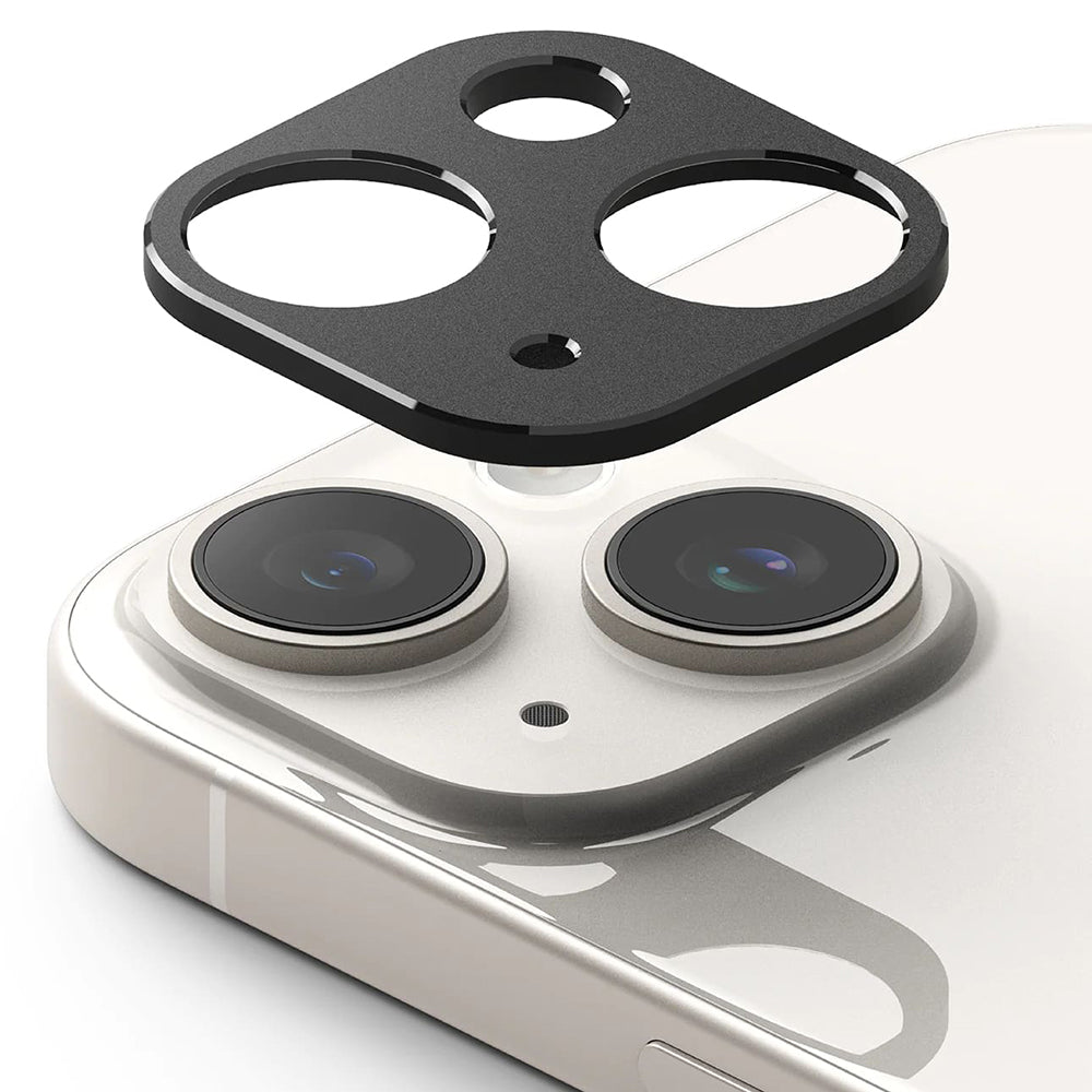 Okvir zaštite stražnje kamere Ringke Styling za Apple iPhone 15 Plus / 15, Aluminij, Crni