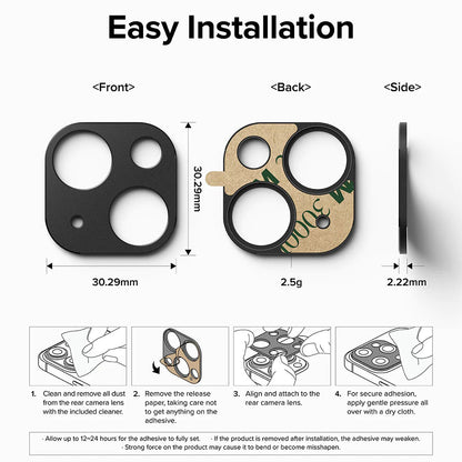 Okvir zaštite stražnje kamere Ringke Styling za Apple iPhone 15 Plus / 15, Aluminij, Crni