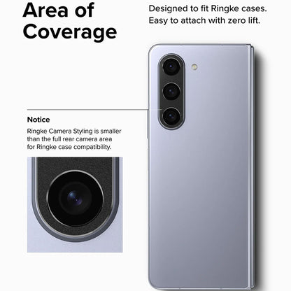 Okvir zaštite stražnje kamere Ringke Styling za Samsung Galaxy Z Fold5 F946, Aluminij, Crni