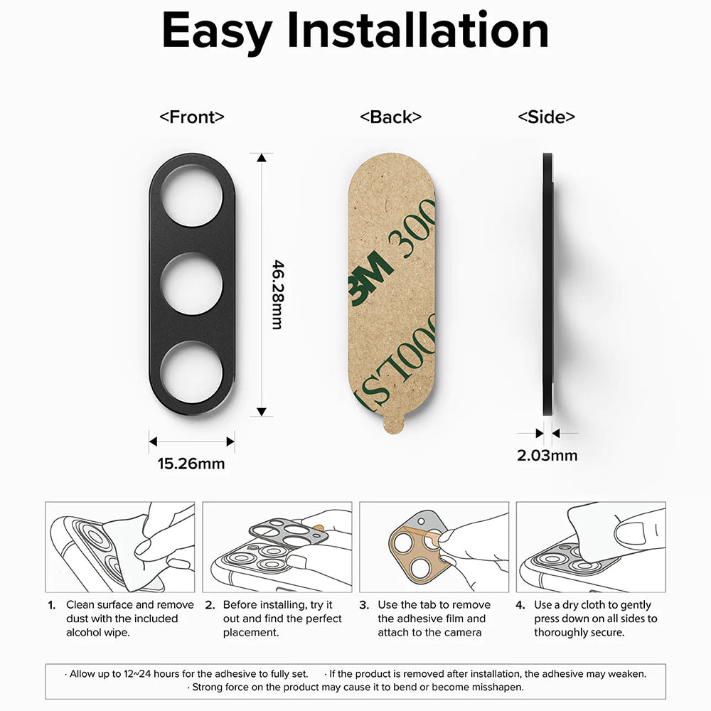 Okvir zaštite stražnje kamere Ringke Styling za Samsung Galaxy Z Fold5 F946, Aluminij, Crni