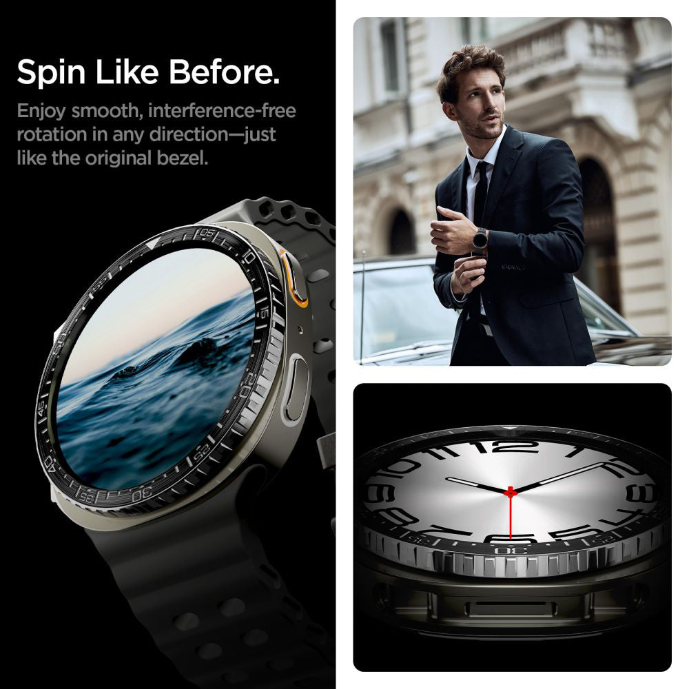 Okvir zaštite Spigen Tune Diver za Samsung Galaxy Watch8 44mm, Crni