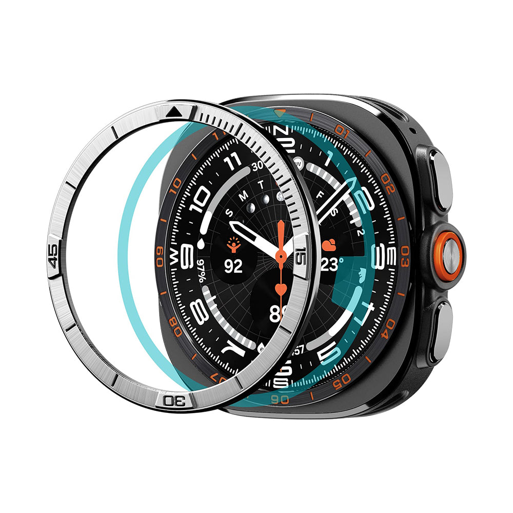 Zaštitni okvir Spigen Tune Pilot za Samsung Galaxy Watch Ultra2, Srebrni ACS11616