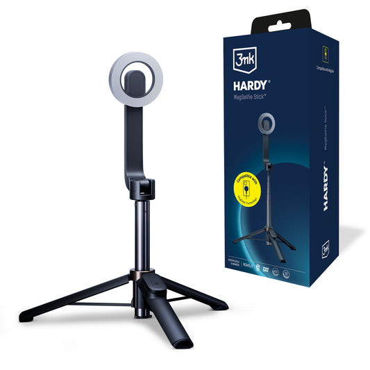 Selfie Stick Bluetooth 3MK Hardy MagSelfie, Univerzalan, Crni