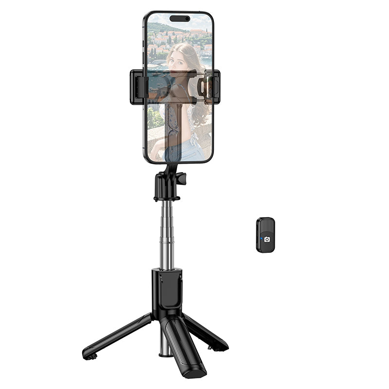 Selfie Stick Bluetooth Borofone BY14 Graceful, 4.5inch - 7inch, Crna