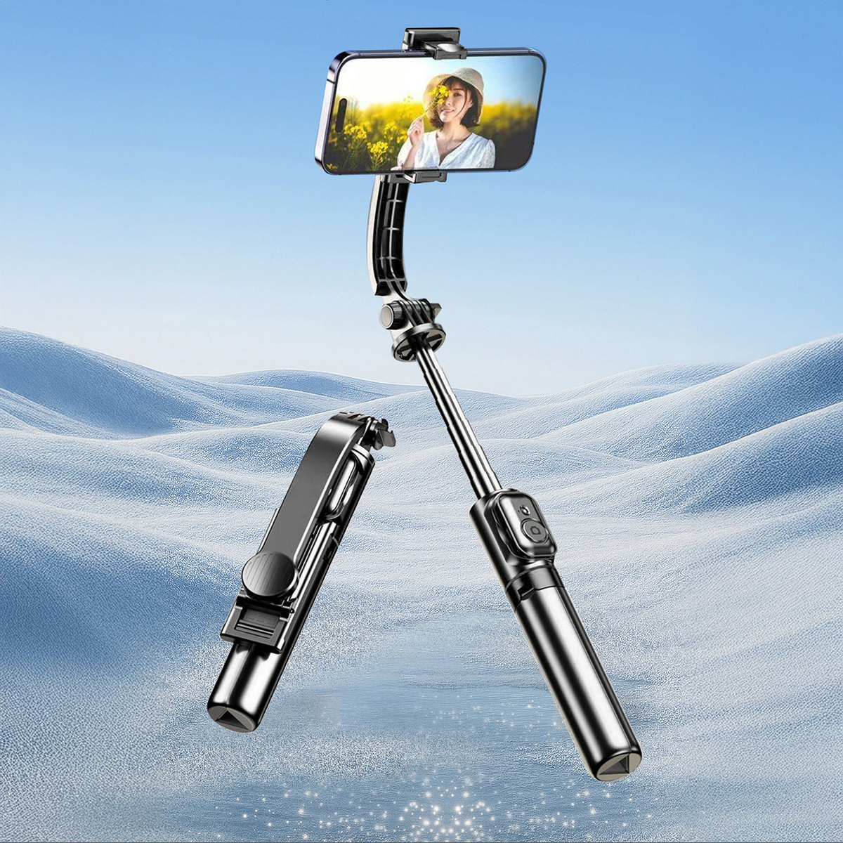 Selfie Stick Bluetooth Dudao F18S 4in1, Univerzalni, Crni