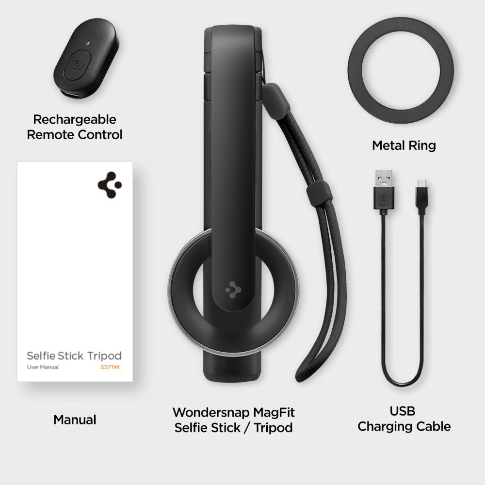 Selfie Stick Bluetooth Spigen S571W, Univerzalan, Crni