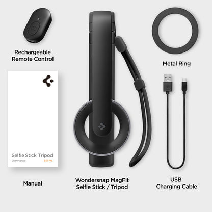 Selfie Stick Bluetooth Spigen S571W, Univerzalan, Crni