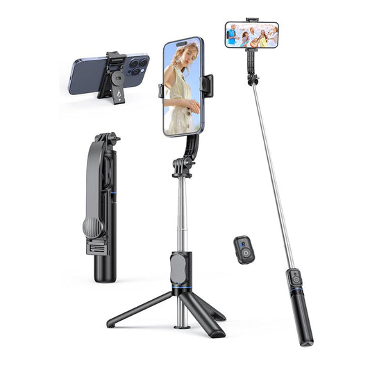 Selfie Stick Bluetooth Techsuit C01, Univerzalan, Crni