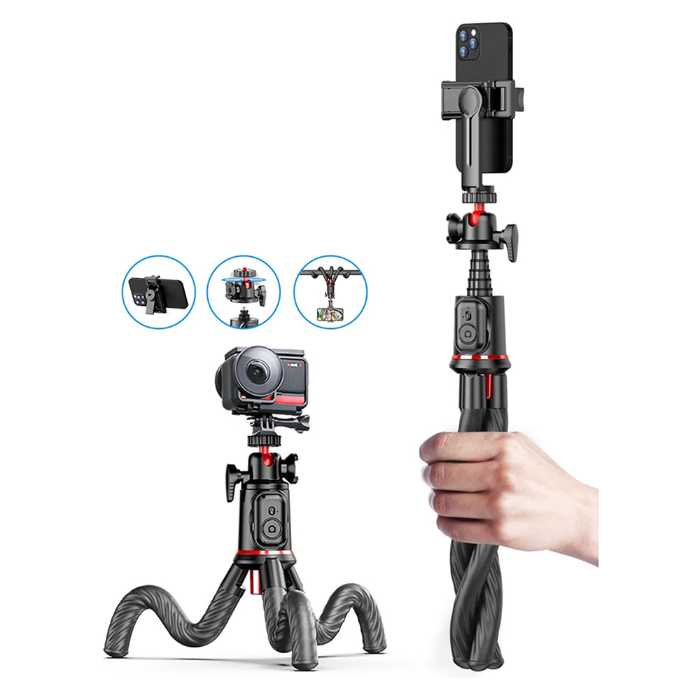 Selfie Stick Bluetooth Techsuit C03, Univerzalan, Crni