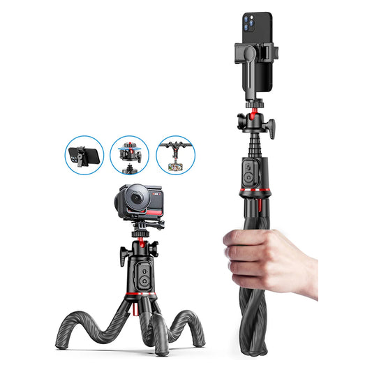 Selfie Stick Bluetooth Techsuit C03, Univerzalan, Crni