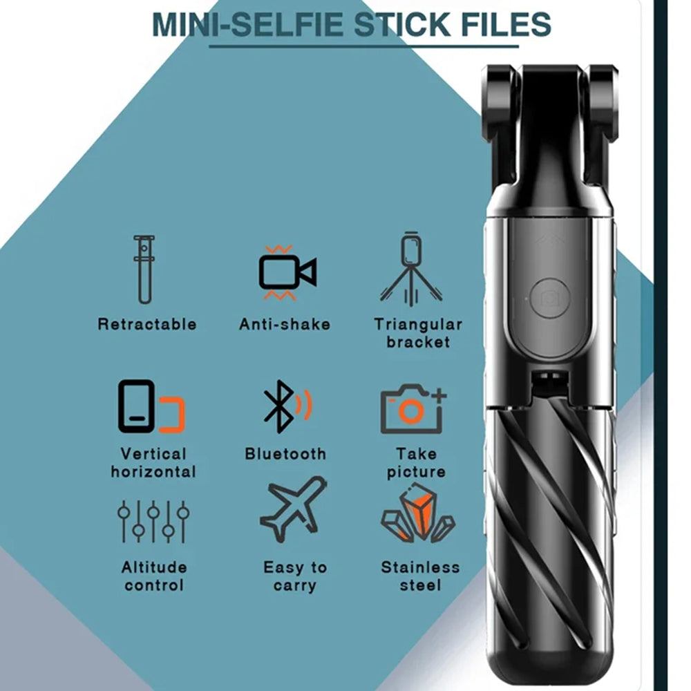Selfie Stick Bluetooth Techsuit K03, Univerzalan, Crni