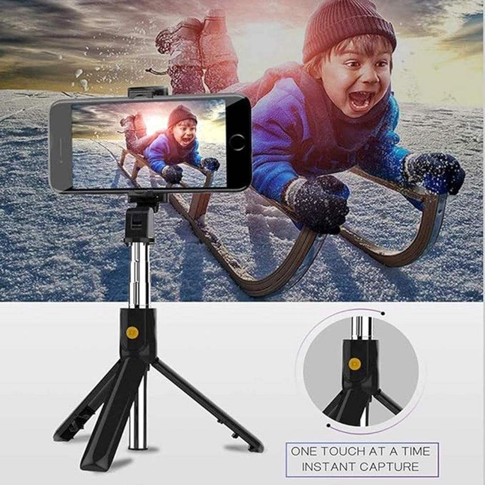 Selfie Stick Bluetooth Techsuit K07, Univerzalan, Crni