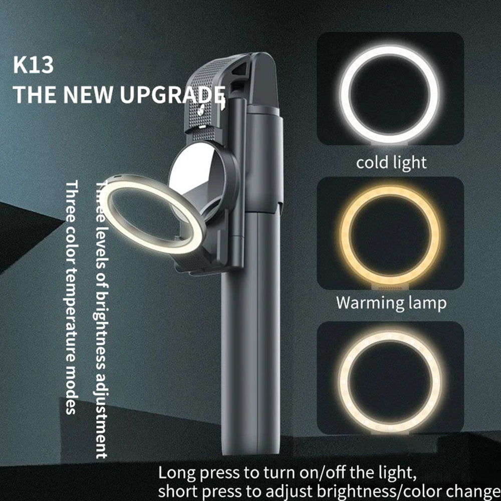 Selfie Stick Bluetooth Techsuit K13, Univerzalan, Crni