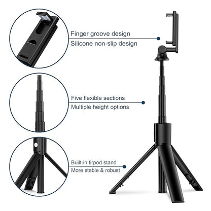 Selfie Stick Bluetooth Techsuit K22, Univerzalan, Crni