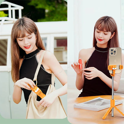 Selfie Stick Bluetooth Techsuit KT01, Univerzalan, Narančasta
