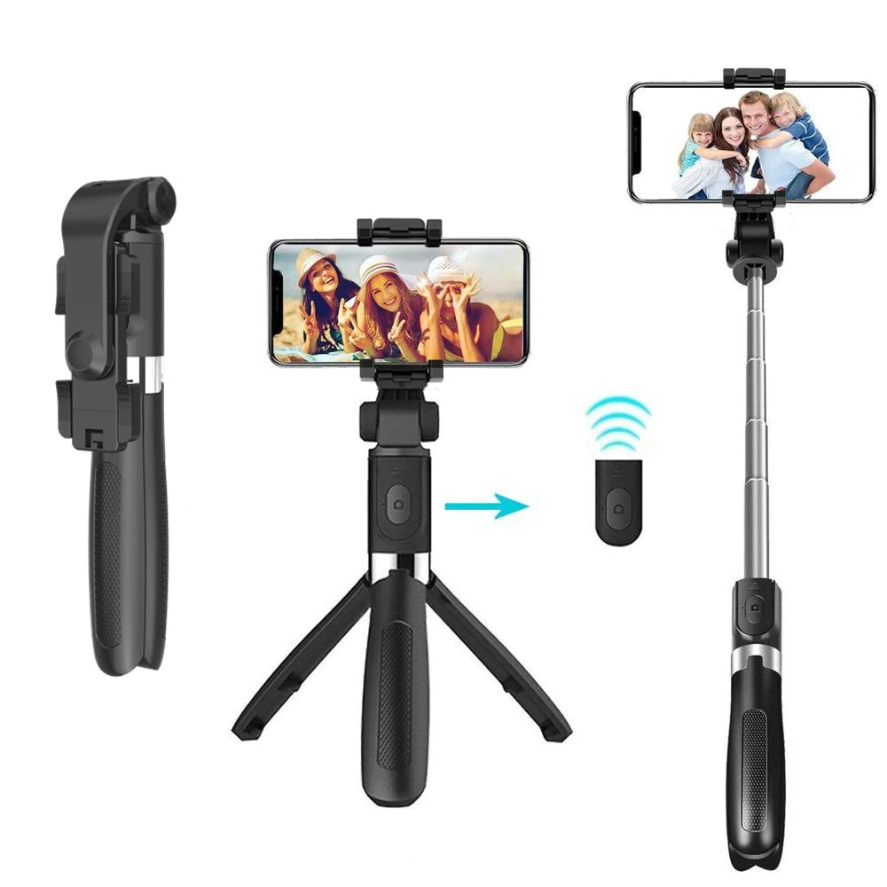 Selfie Stick Bluetooth Techsuit L01, Univerzalan, Crni