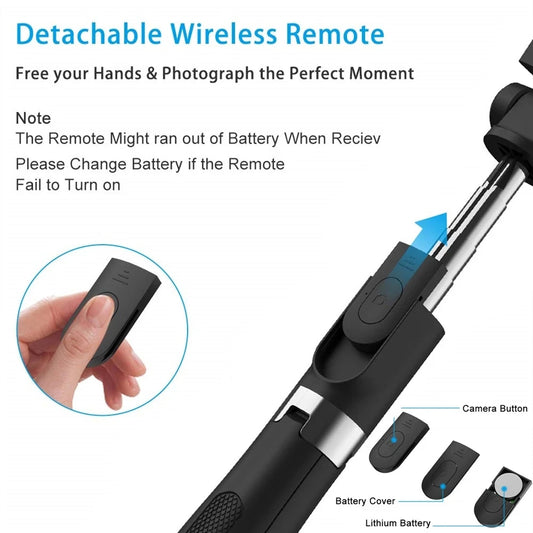 Selfie Stick Bluetooth Techsuit L01, Univerzalan, Crni