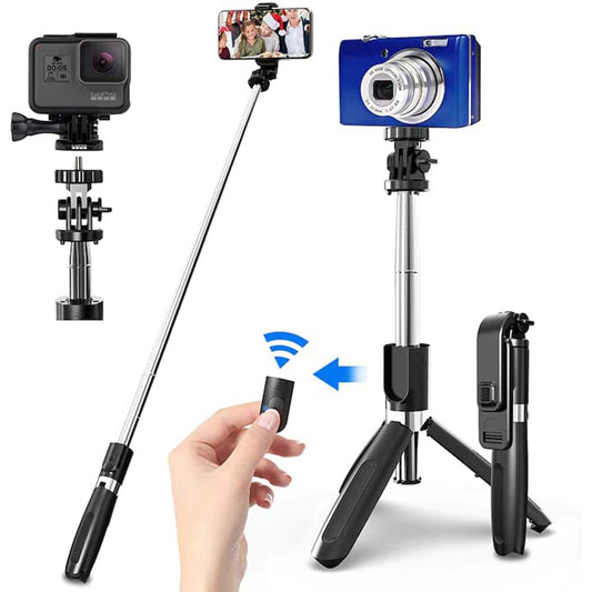 Selfie Stick Bluetooth Techsuit L02, Univerzalan, Crni