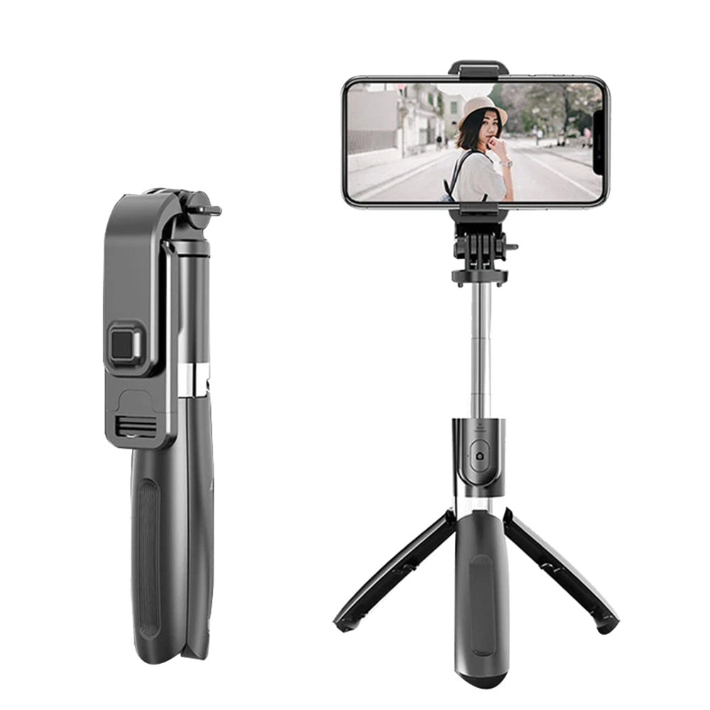 Selfie Stick Bluetooth Techsuit L02, Univerzalan, Crni