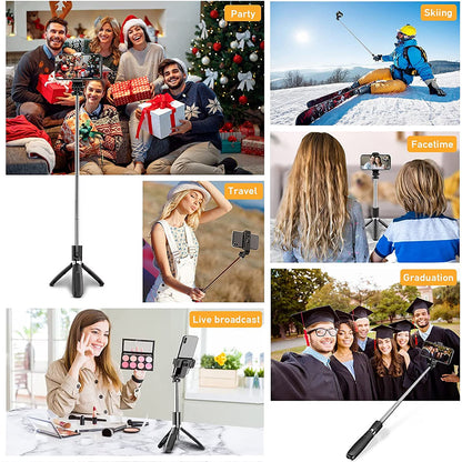 Selfie Stick Bluetooth Techsuit L02, Univerzalan, Crni