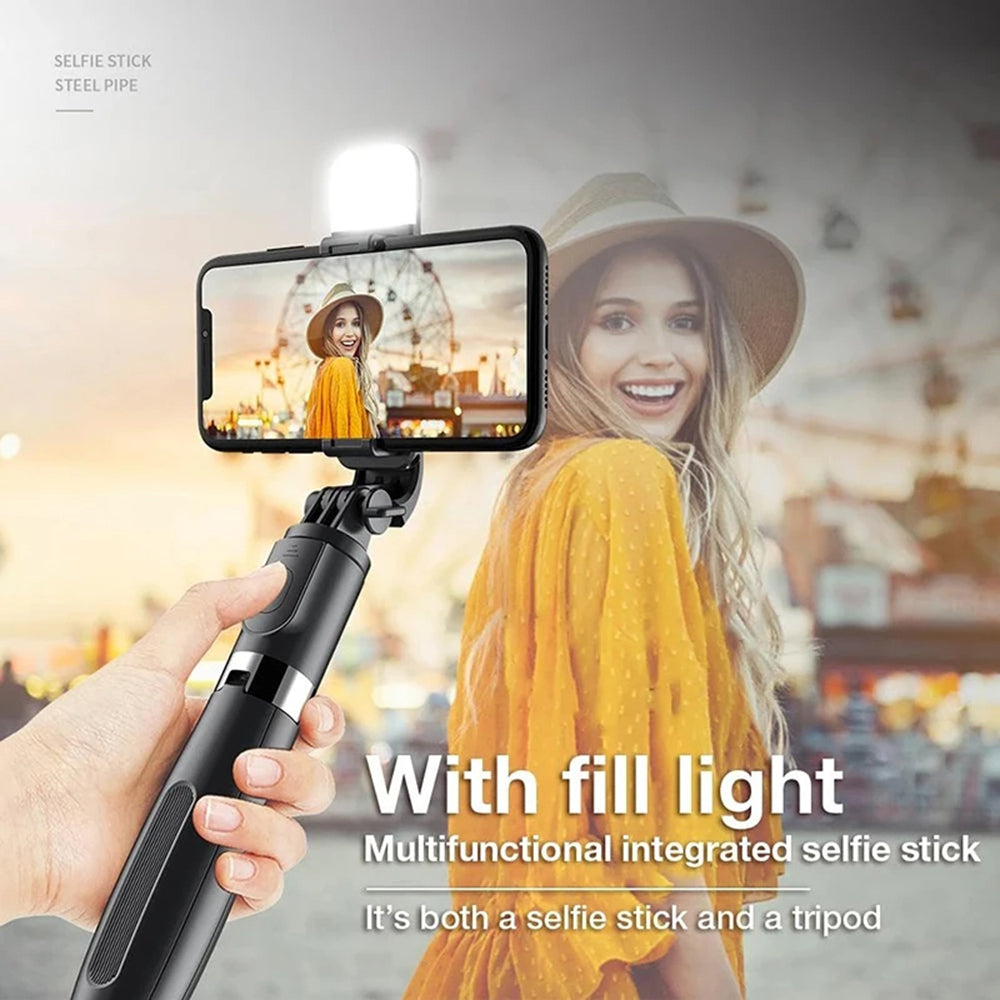 Selfie Stick Bluetooth Techsuit L02s, Univerzalan, Crni