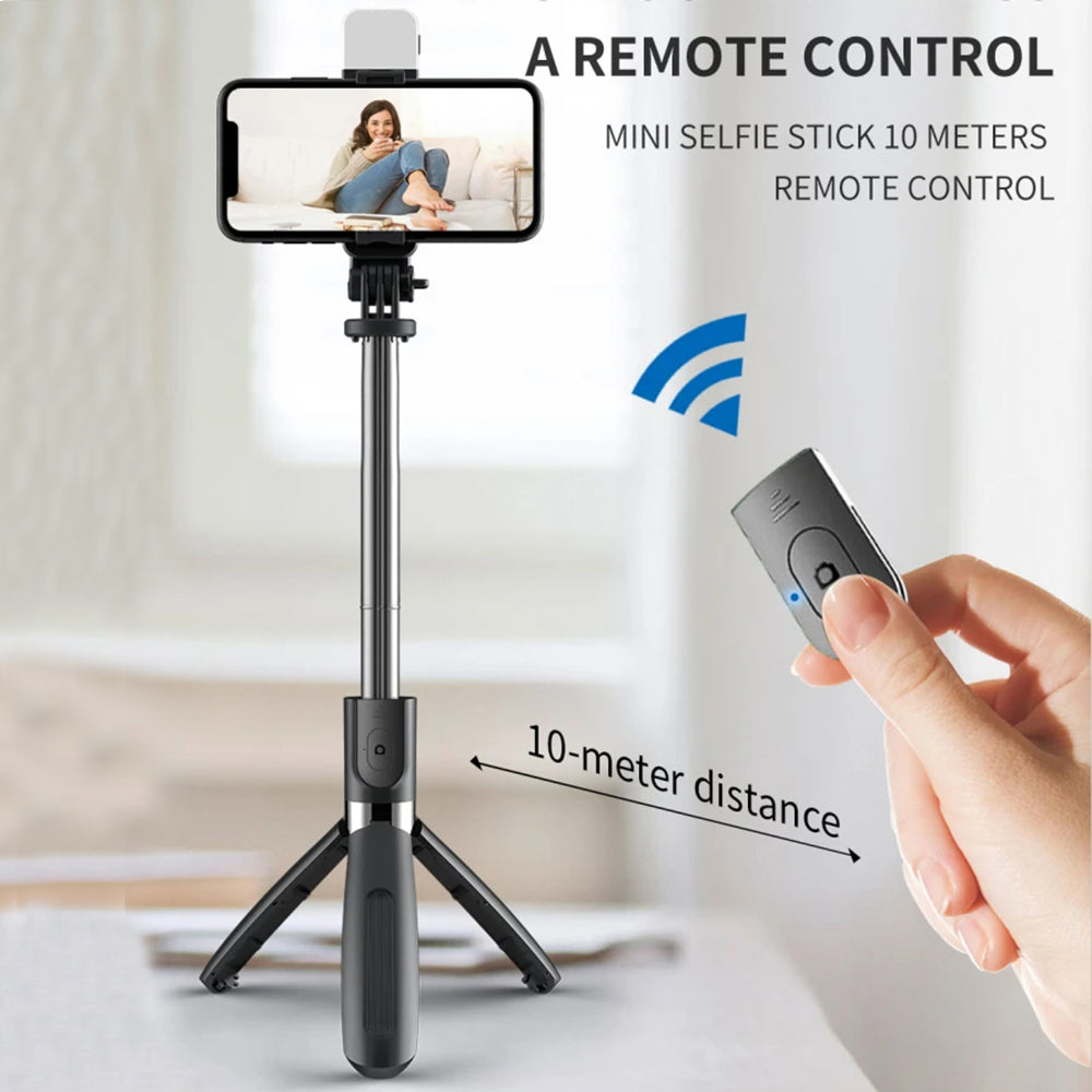 Selfie Stick Bluetooth Techsuit L02s, Univerzalan, Crni